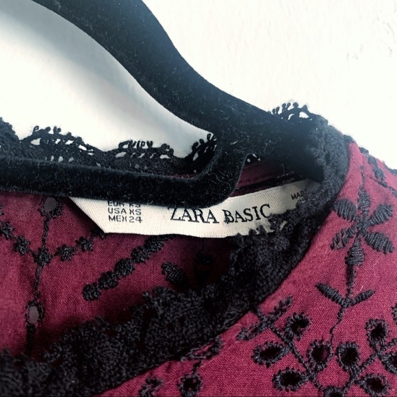 Zara Eyelet Embroidered Long Sleeve Blouse - Picture 3 of 7